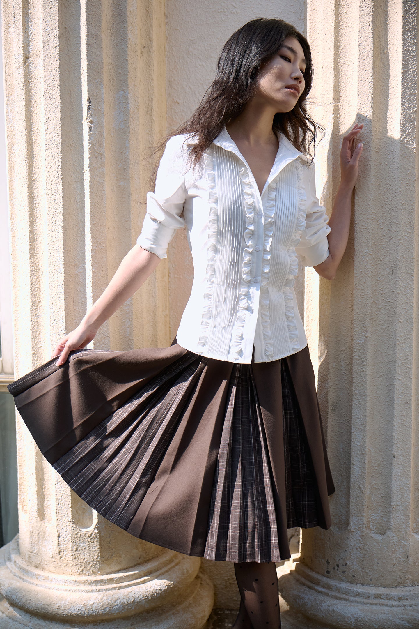 Pearl White Court Lace Shirt