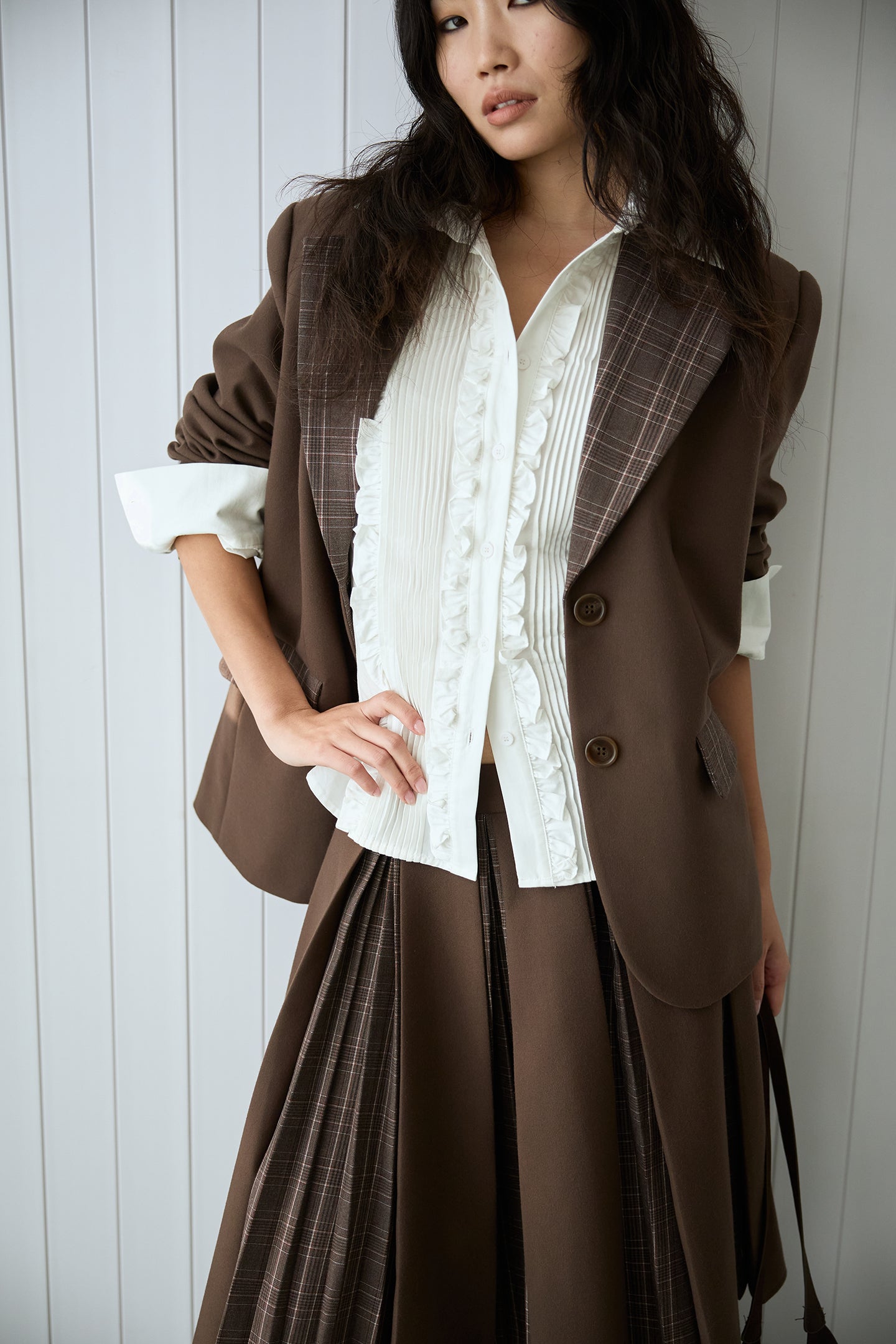 Pearl White Court Lace Shirt