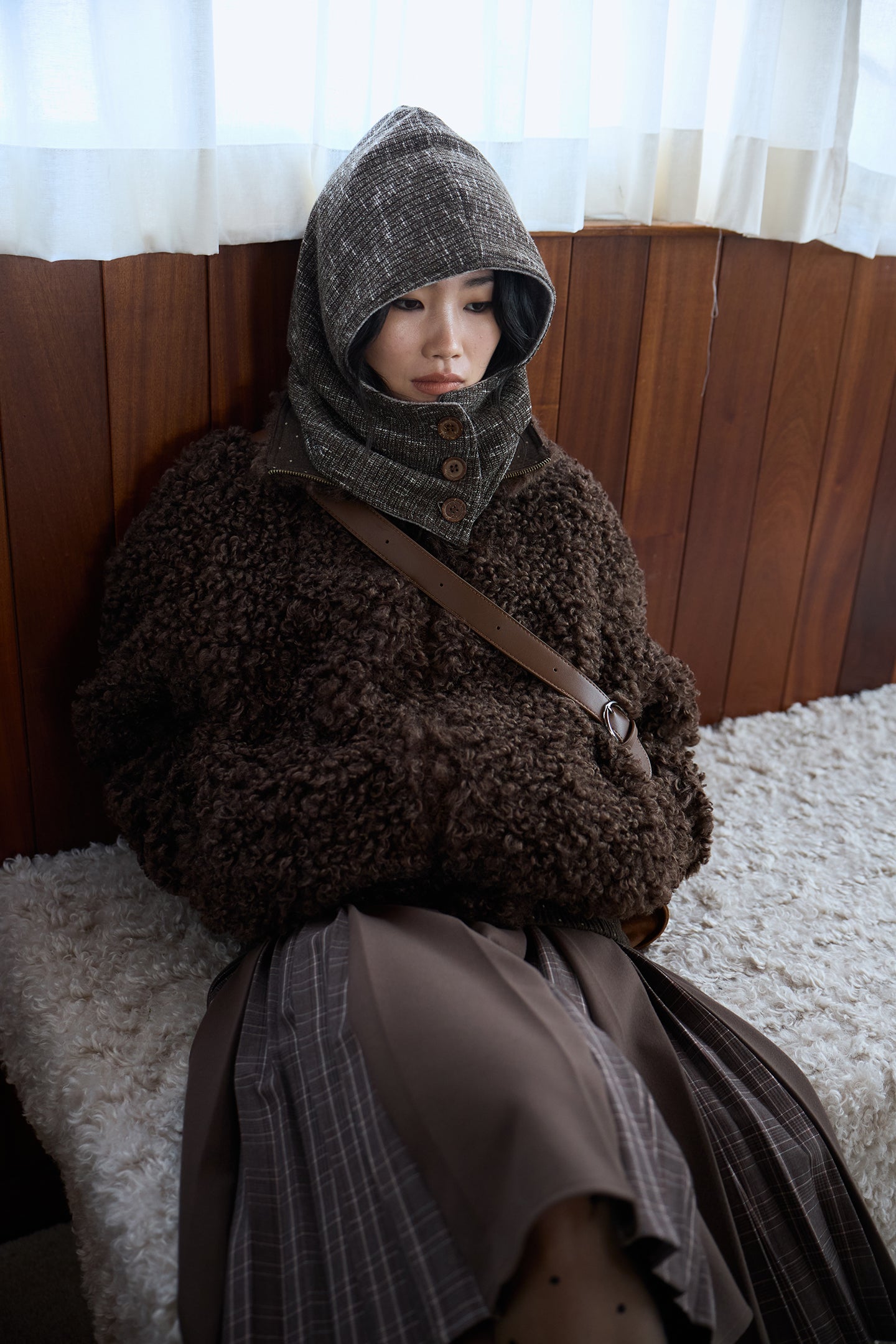 Double-Sided Button-Detachable Scarf Hood