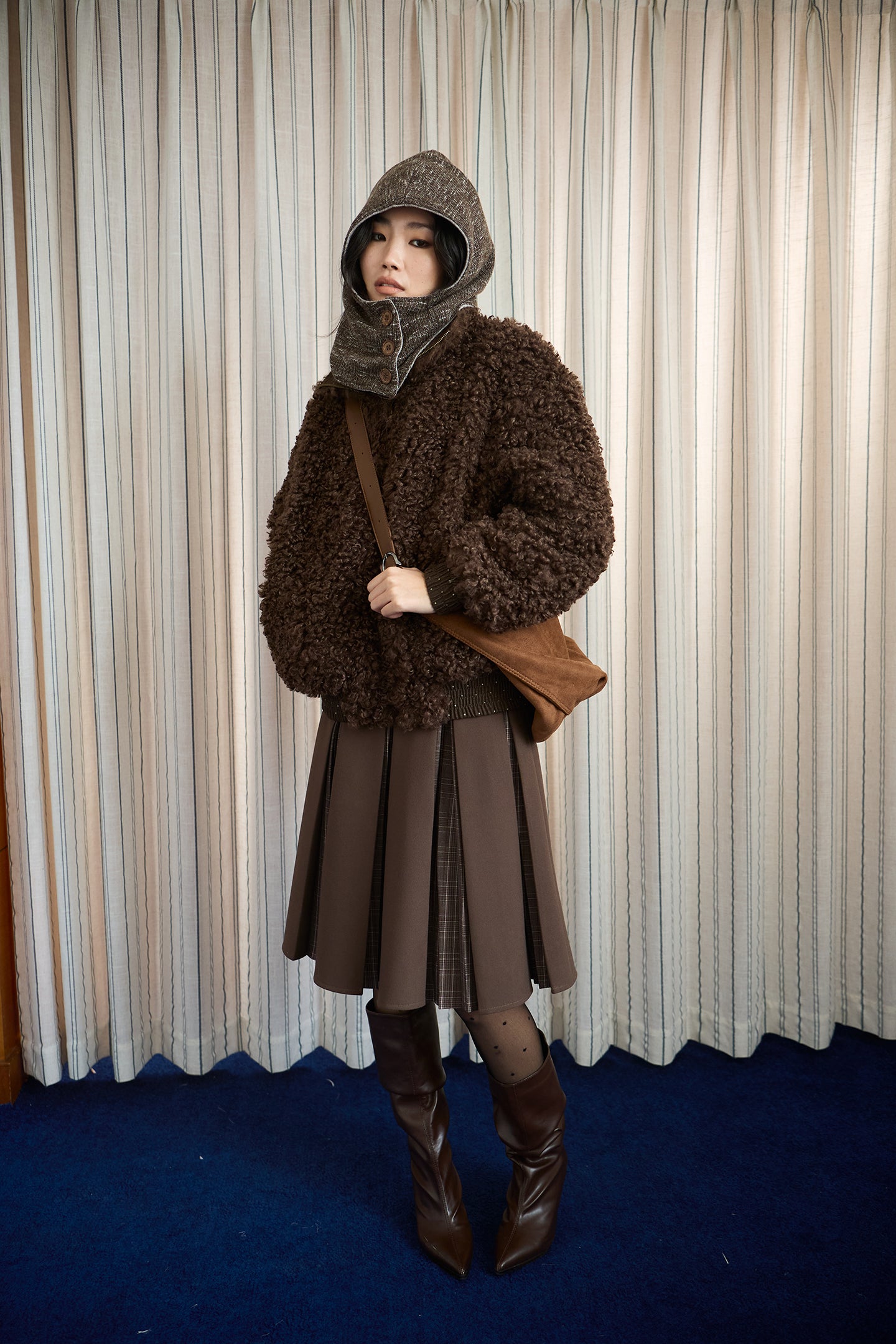 Double-Sided Button-Detachable Scarf Hood