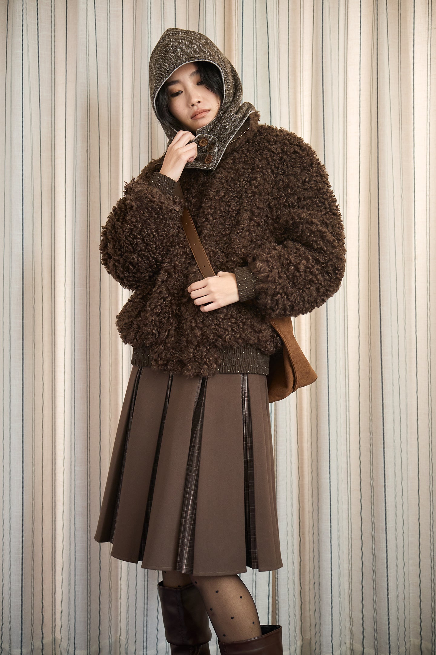 Double-Sided Button-Detachable Scarf Hood