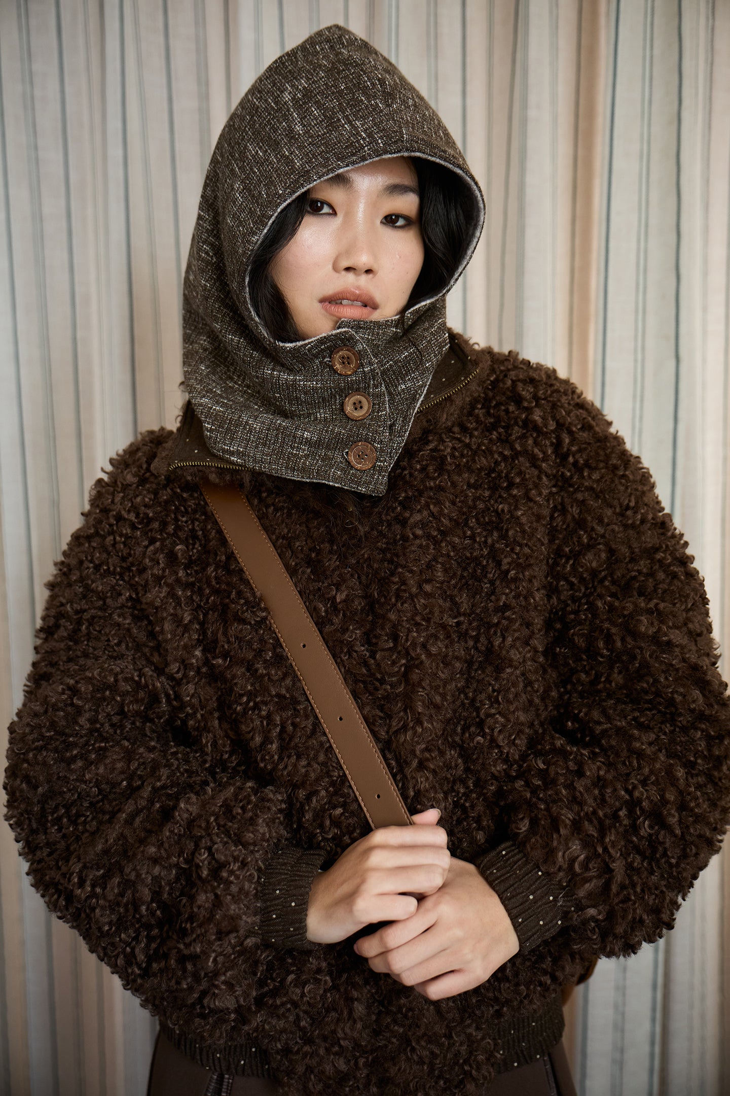 Double-Sided Button-Detachable Scarf Hood