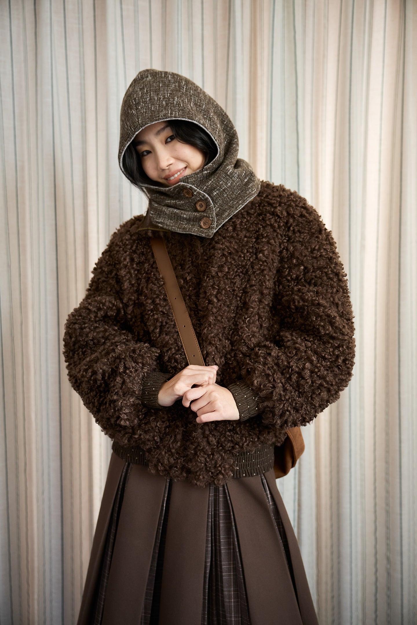Double-Sided Button-Detachable Scarf Hood