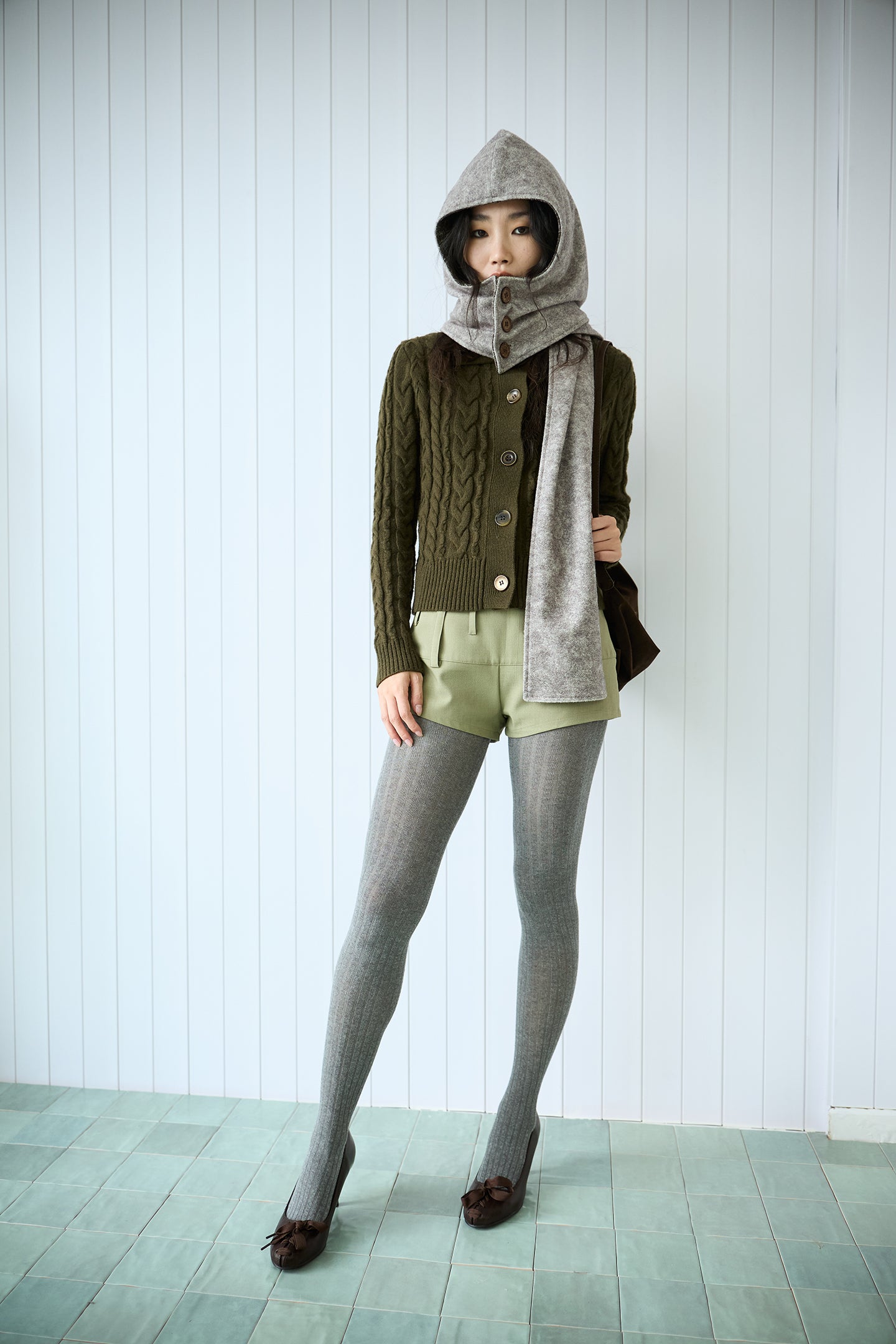 Double-Sided Button-Detachable Scarf Hood