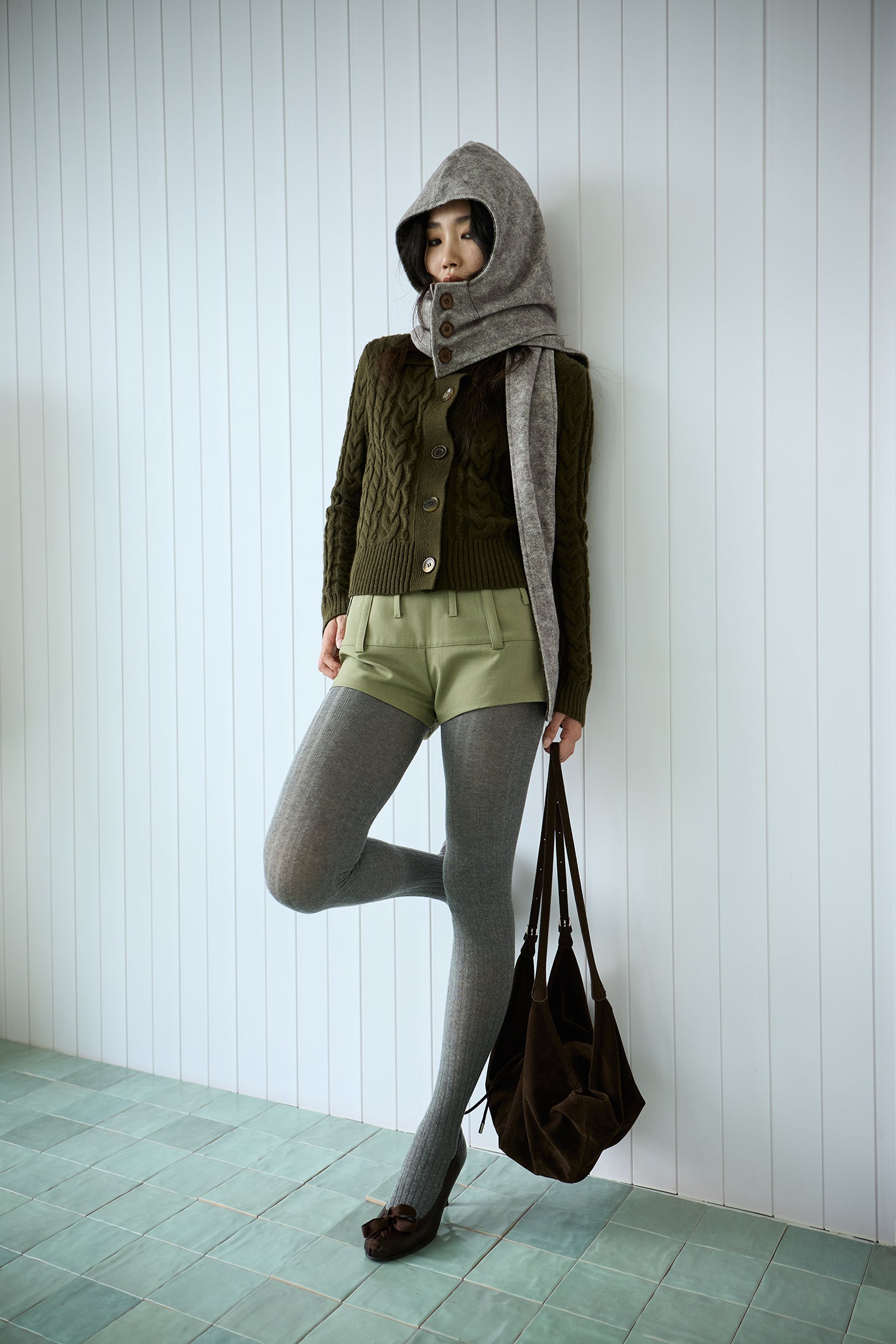 Double-Sided Button-Detachable Scarf Hood