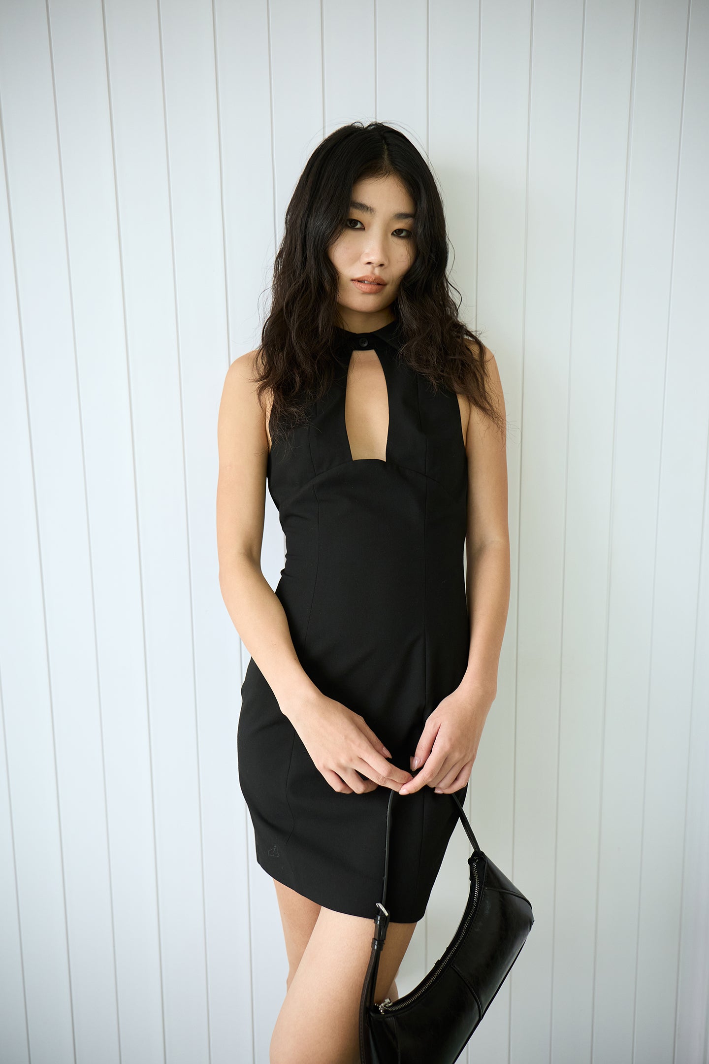 Black Cutout Backless Dress
