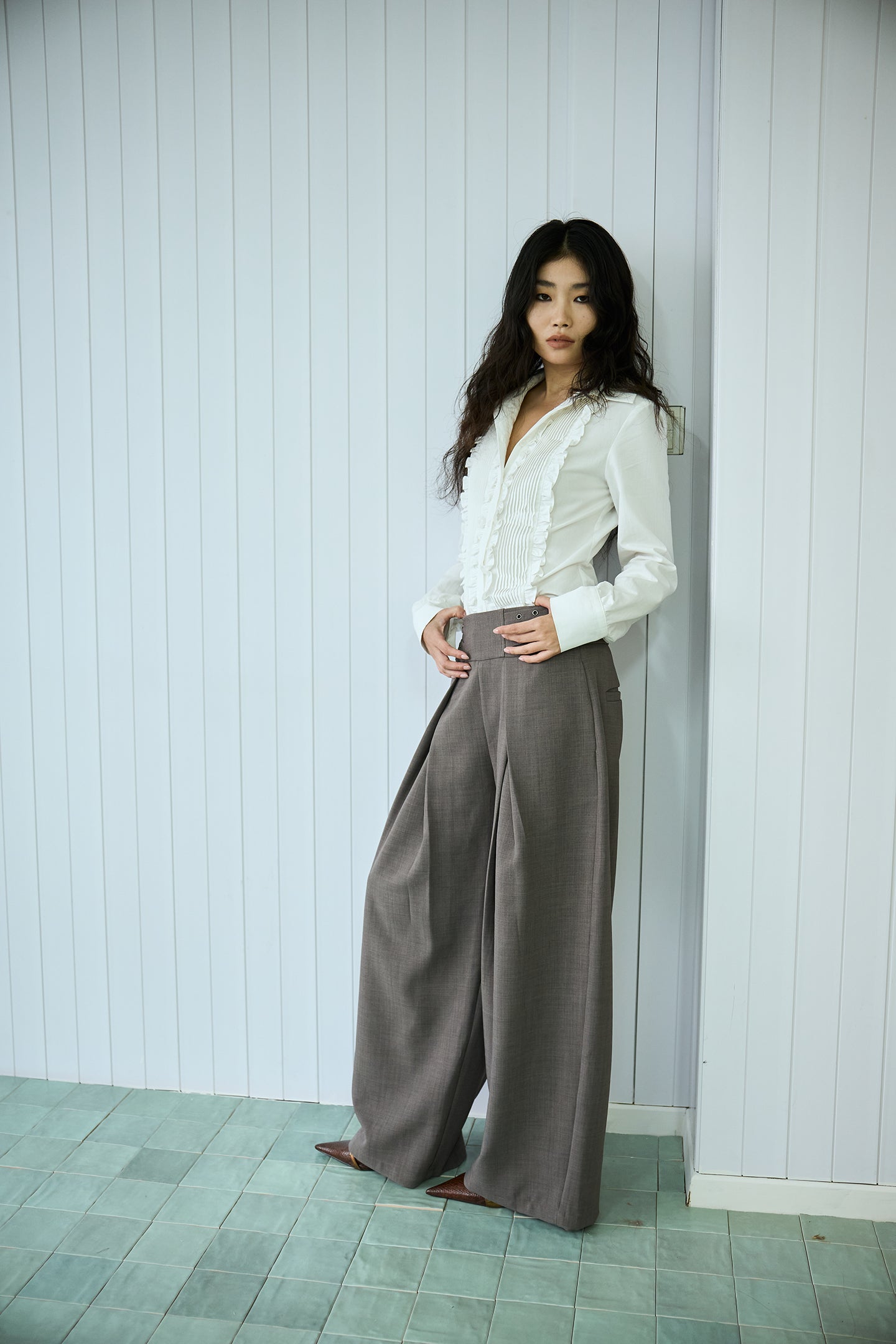 Pearl White Court Lace Shirt