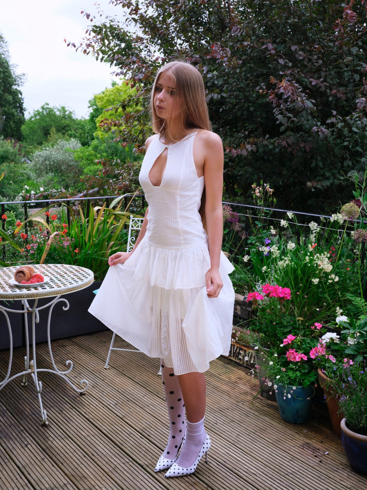 Multi-way Cut-out Detachable Hem Dress