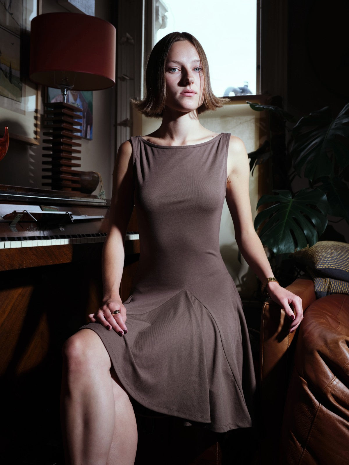 Asymmetric-hem Multi-way Dress