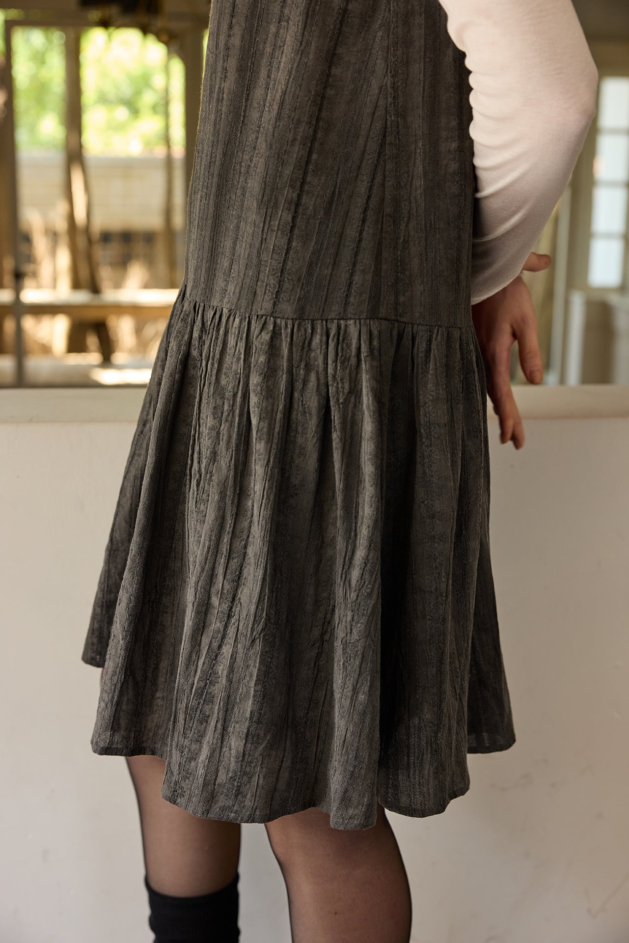 Black Textured Tank Dress