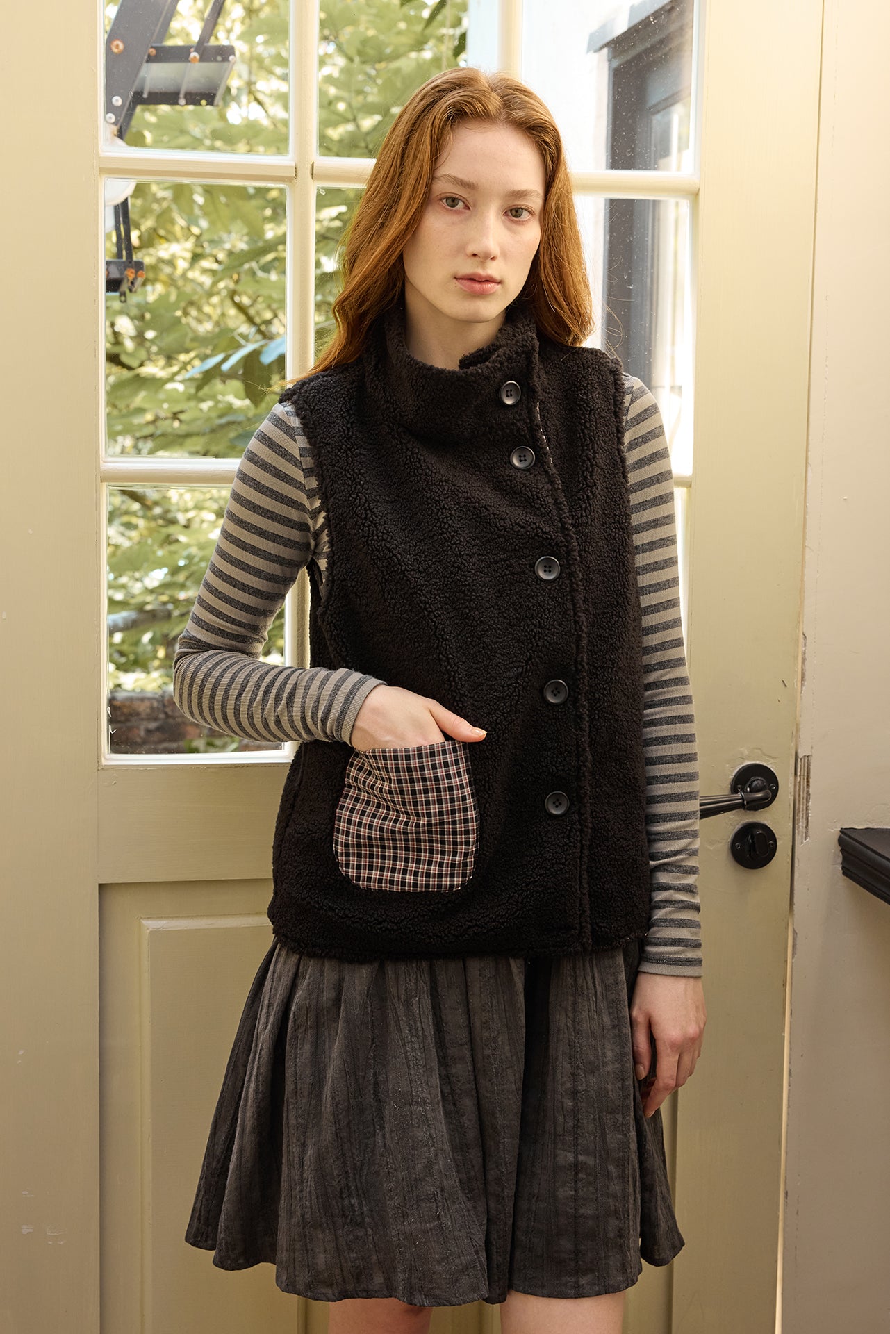 Black Textured Tank Dress