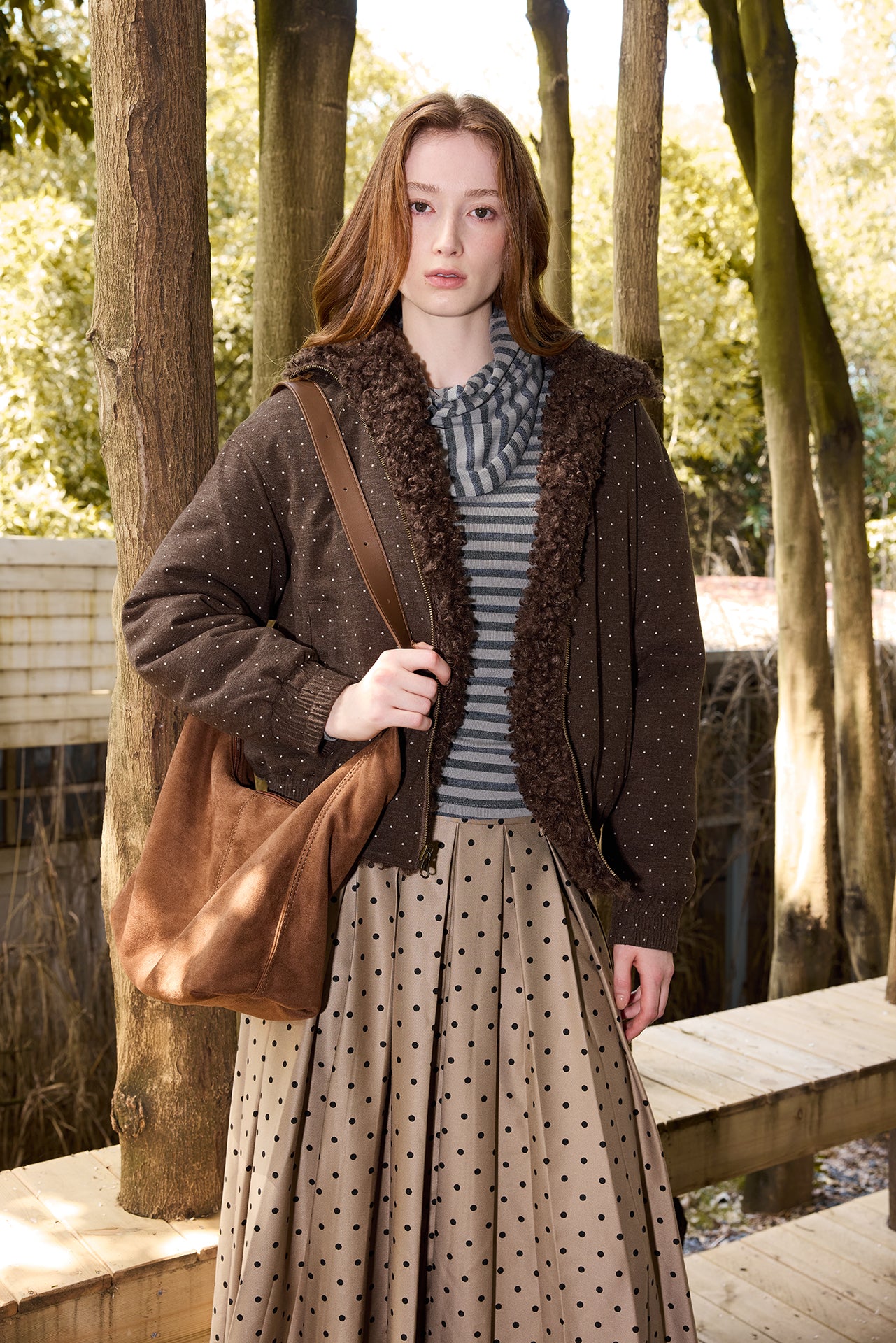 Reversible Polka Dot Plush Jacket