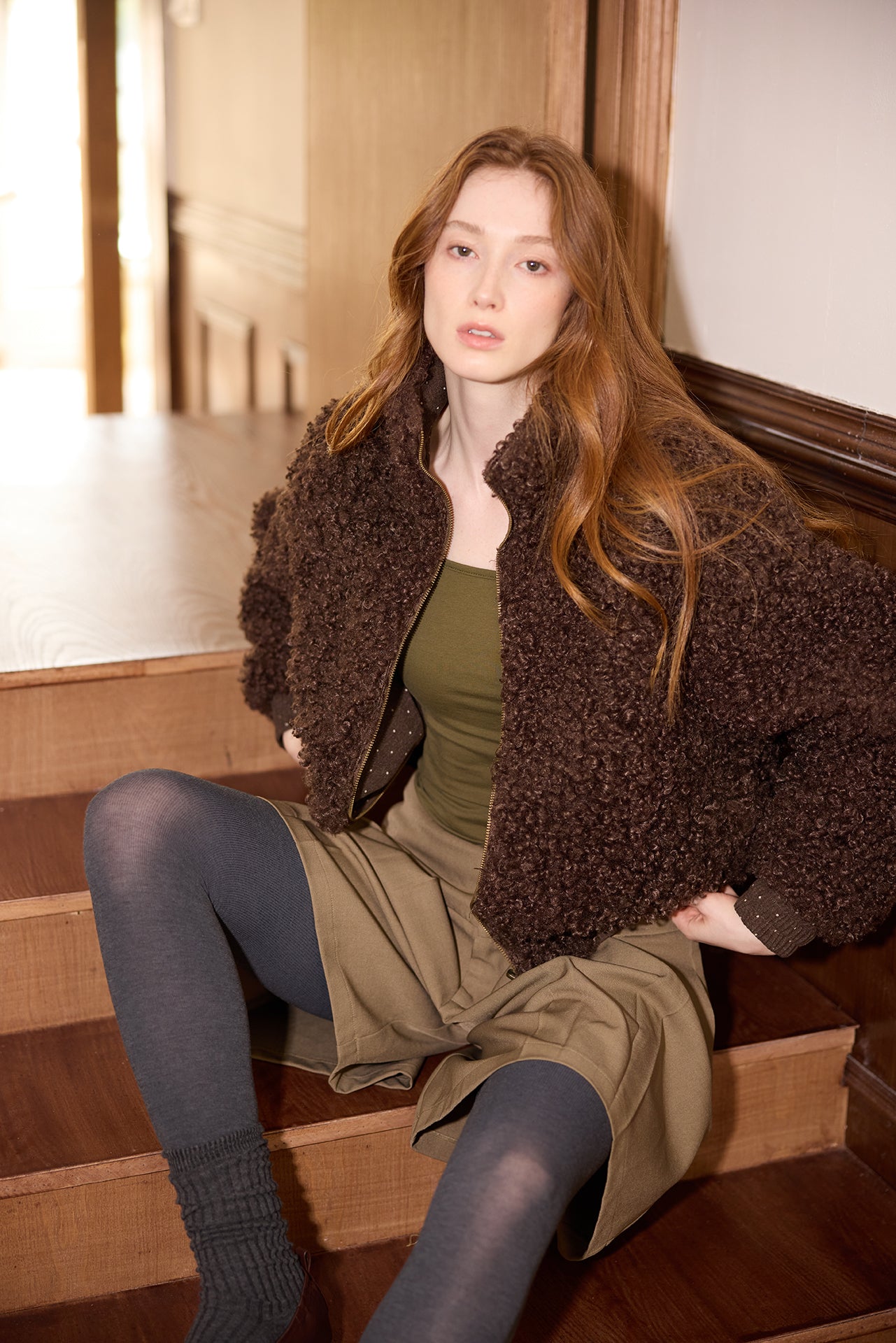 Pine Green Reversible Long-sleeve Top