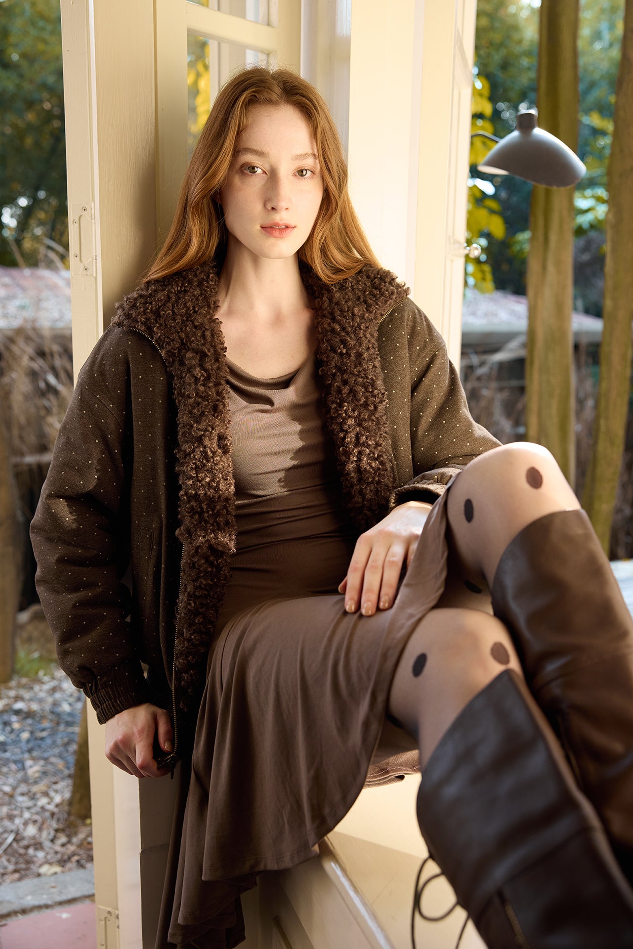 Reversible Polka Dot Plush Jacket