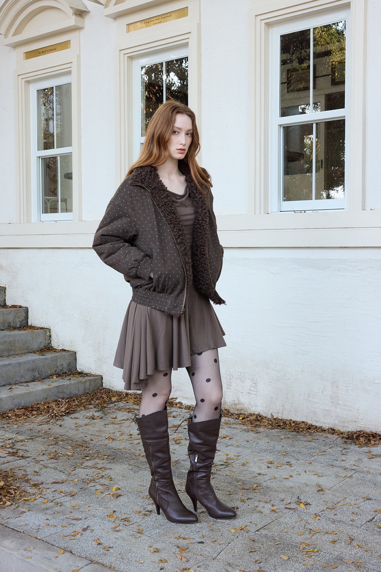 Reversible Polka Dot Plush Jacket